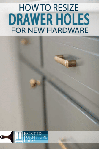Upgrade new hardware on your cabinets and drawers with this easy tutorial on how to resize the holes!