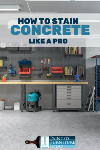 DIY stain concrete tips for a makeover garage project, learn how to get it done correctly!