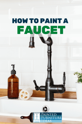 Spray paint your faucet to save money on your next makeover in your kitchen or bathroom.  