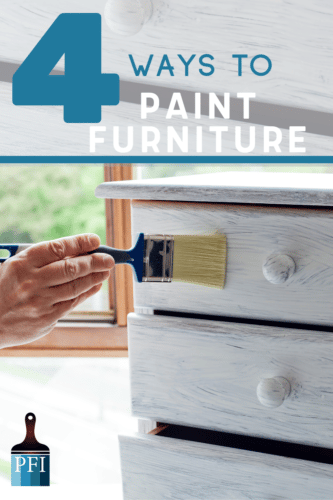 Learn 4 different ways to paint your furniture project and see which one you prefer!  For all your DIY painting project check out our library of information